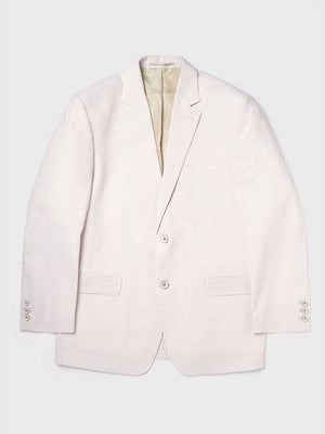 Natural Striped Seersucker Jacket