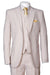 Mens 2 Button Jacket + Pants Summer Seersucker Suit in Tan
