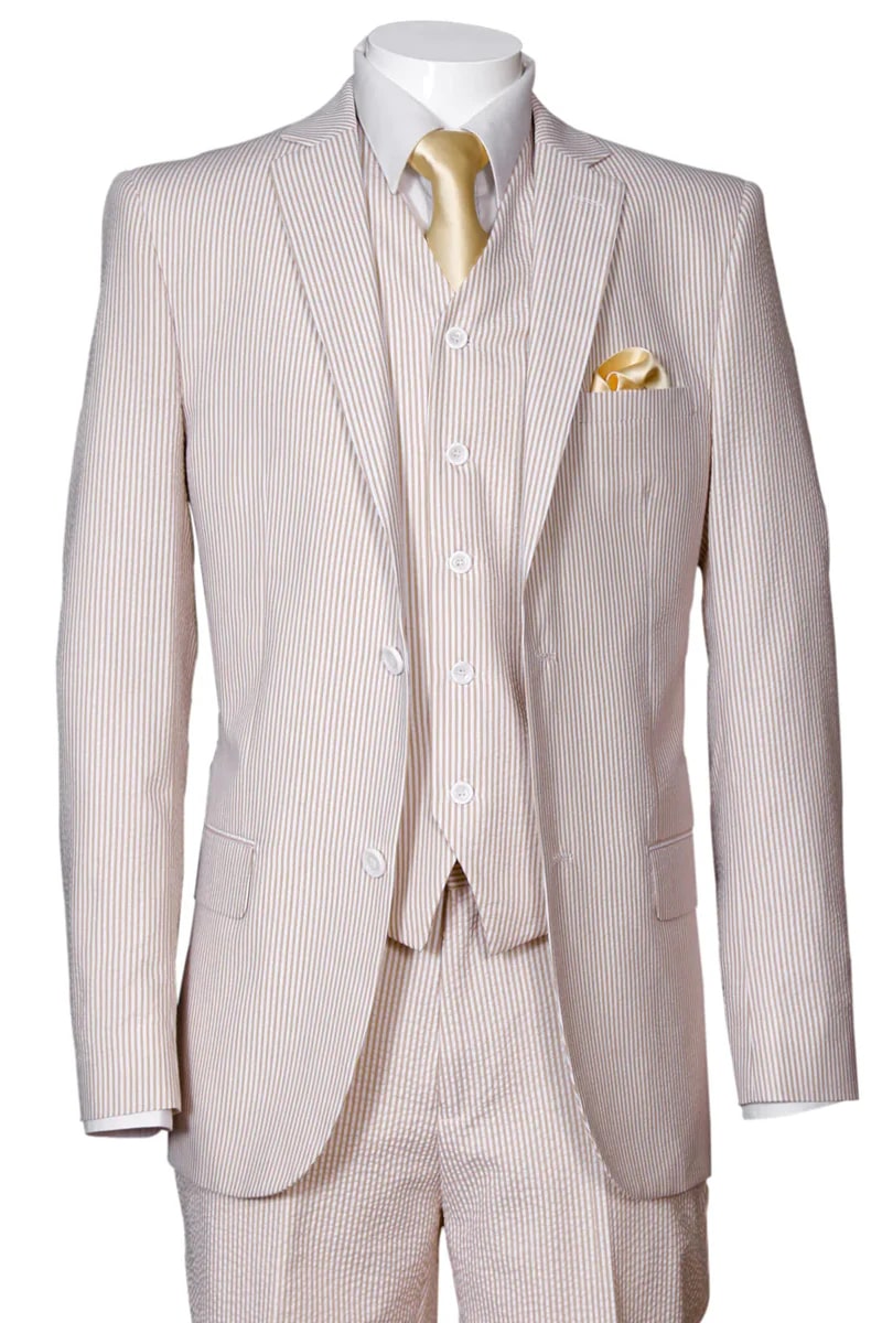 Men Seersucker Suit