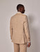 Mens Linen Suit For Beach Wedding - Summer Suit in Beige Herringbone