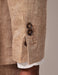 Mens Linen Suit For Beach Wedding - Summer Suit in Beige Herringbone