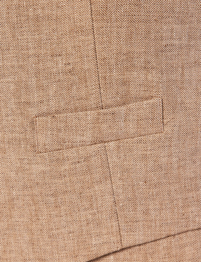 Mens Linen Suit For Beach Wedding - Summer Suit in Beige