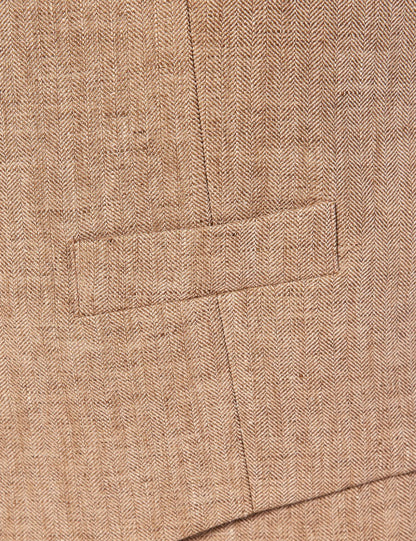 Mens Linen Suit For Beach Wedding - Summer Suit in Beige