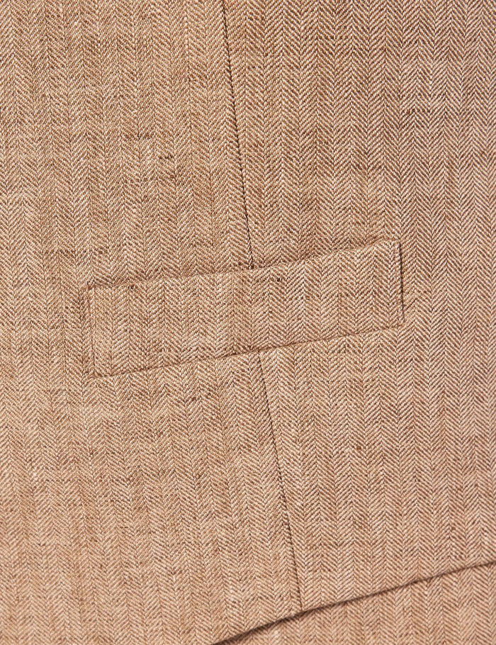 Mens Linen Suit For Beach Wedding - Summer Suit in Beige
