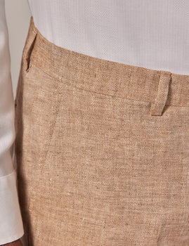 Mens Linen Suit For Beach Wedding - Summer Suit in Beige