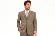 Taup/Tan ~ Beige Super 100'S Business Discounted Cheap Priced Business Suits Clearance Sale Available In 2 Or 3 Buttons Style Regular Classic Cut