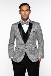 Bellagio Silver 1-Button Notch Tuxedo
