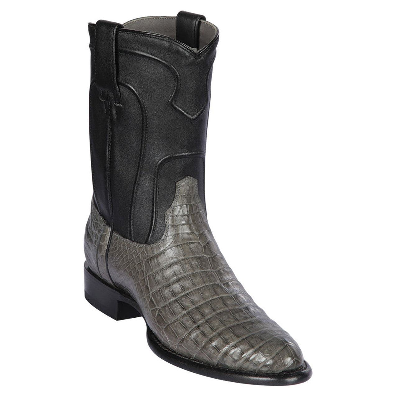 Los Altos Men's Original Caiman Belly Cognac Roper Toe Boots main image 1