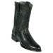 Los Altos Men's Belmont Black Leather Roper Round Toe Boot