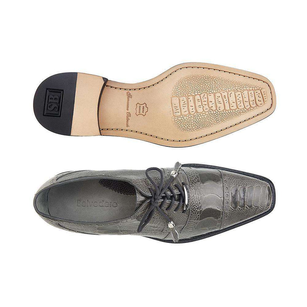 Belvedere Orlando Men's Peanut Ostrich Oxfords