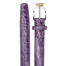 Men's Belvedere Alligator Dress Belt - Purple