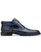 Belvedere Navy Crocodile Leather Lined Boots