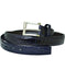 Authentic Genuine Skin Italian Navy All-Over Genuine Hornback Crocodile ~ World Best Alligator ~ Gator Skin Cinturon De Cocodrilo