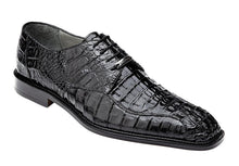 Belvedere Chapo Mens Black Gator Horn Back Lace Up Shoes