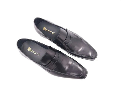 Carrucci Beveled Square Toe Penny Loafer - Luxury Italian Leather