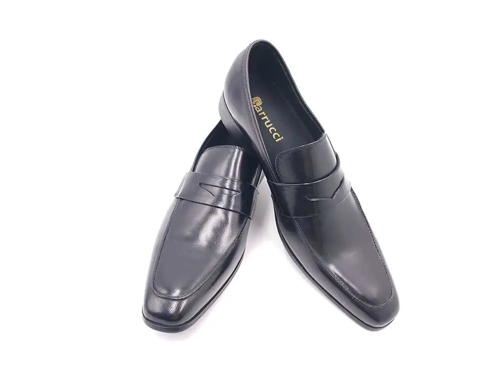 Carrucci Beveled Square Toe Penny Loafer - Luxury Italian Leather