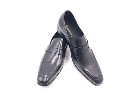 Carrucci Beveled Square Toe Penny Loafer - Luxury Italian Leather