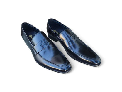 Carrucci Beveled Square Toe Penny Loafer - Luxury Italian Leather