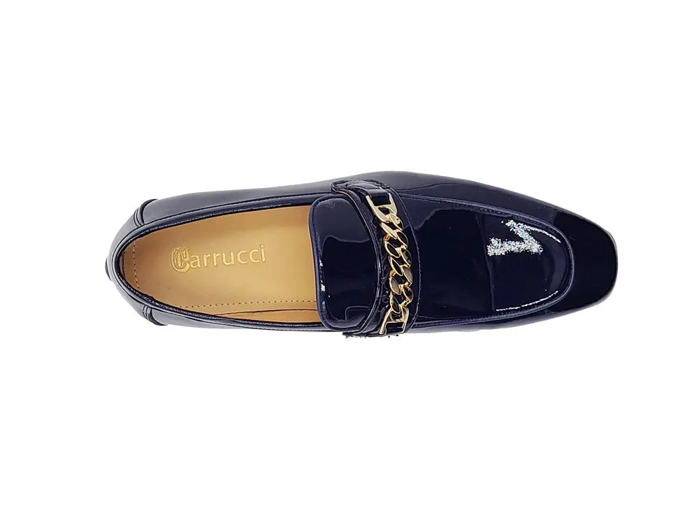 Beveled Squared Toe Patent Leather Loafer - Image 3