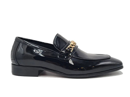 Beveled Squared Toe Patent Leather Loafer - Image 4