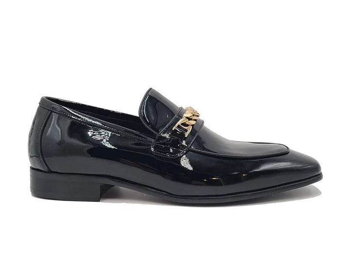 Beveled Squared Toe Patent Leather Loafer - Image 4