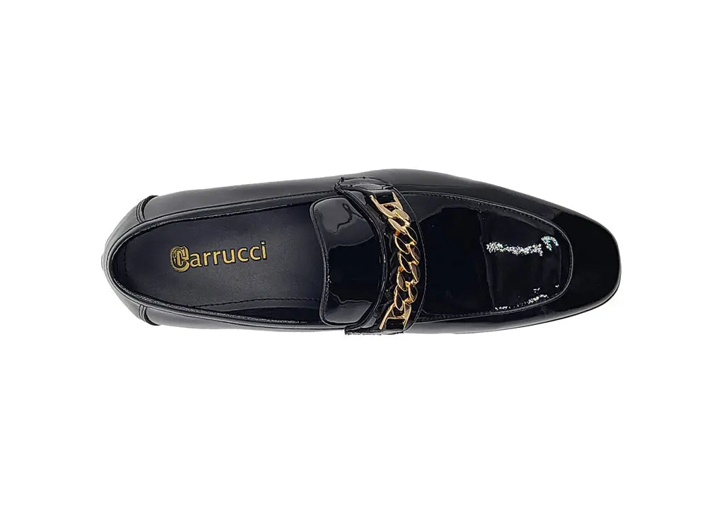 Beveled Squared Toe Patent Leather Loafer - Image 5