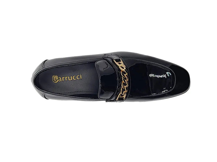 Beveled Squared Toe Patent Leather Loafer - Image 5