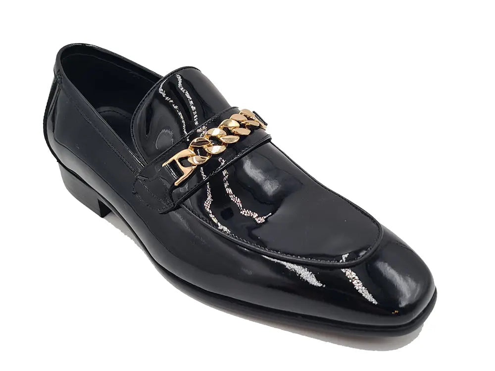 Beveled Squared Toe Patent Leather Loafer - Image 7
