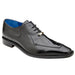 Belvedere Biagio Black Ostrich Leg & Italian Calf Lace Up Dress Shoe