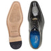 Belvedere Biagio Black Ostrich Leg & Italian Calf Lace Up Dress Shoe