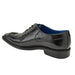 Belvedere Biagio Black Ostrich Leg & Italian Calf Lace Up Dress Shoe