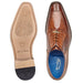 Belvedere Biagio Ostrich Leg & Italian Calf Dress Shoe in Antique Peanut Camel