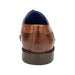 Belvedere Biagio Ostrich Leg & Italian Calf Dress Shoe in Antique Peanut Camel