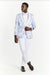 Big And Tall Suit For Men - Jacket + Pants + Bowtie + Pants - White and Blue Suit