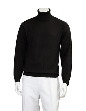 Big And Tall Sweater Knitted Sweater set Black