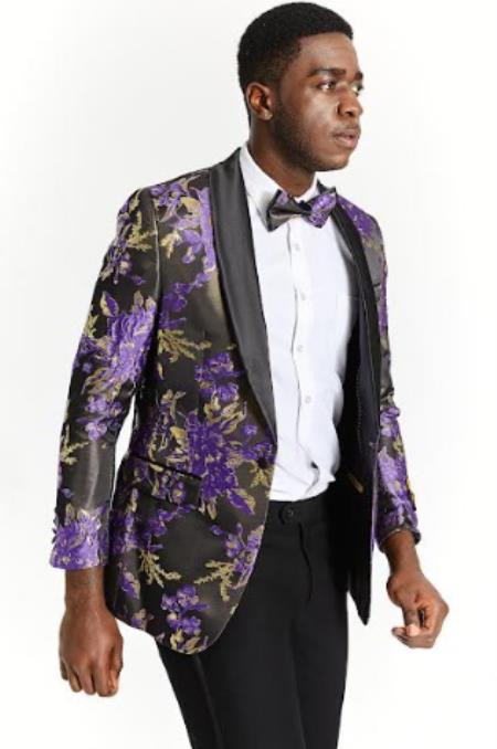 Purple Big and Tall Blazer
