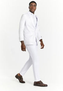 Big And Tall Tuxedo Paisley Tuxedo Sparkling Blazer - White Floral Sport Coat