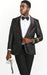 Big and Tall Dinner Jacket - Big Man Sport Jacket - Mens Blazer - Black and Red Trim