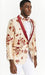 Big and Tall Dinner Jacket - Big Man Sport Jacket - Mens Blazer - Ivory and Burgundy