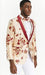 Big and Tall Dinner Jacket - Big Man Sport Jacket - Mens Blazer - Ivory and Burgundy