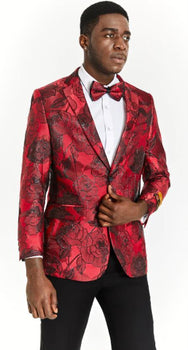 Big and Tall Dinner Jacket - Big Man Sport Jacket - Mens Blazer - Red