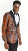 Big and Tall Dinner Jacket - Big Man Sport Jacket - Mens Blazer - Rust Orange