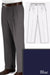 Blue Pic-Stitched Edges Big and Tall Dress Pants