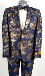 Big and Tall Mens Tuxedo Jacket - Big And Tall Formal Wear Blue- Bowtie Included - For Big Guys