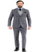 Big and Tall Suit - Plaid Suits - 1920s Gangster Grey Suit