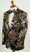 Big and Tall Tuxedo Jacket - Black ~ Gold Paisley Floral Blazer