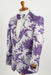 Big and Tall Tuxedo Jacket - Purple ~ White Paisley Floral Blazer