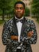 Big And Tall Tuxedo Paisley Tuxedo Sparkling Blazer - Black and White Floral Sport Coat
