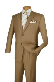 Cheap Plus Size Suits For Men - Big and Tall Suit For Big Guys Khaki