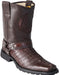 Men's Biker Design Genuine Leather Caiman Tail Western Boots with Industrial Sole
